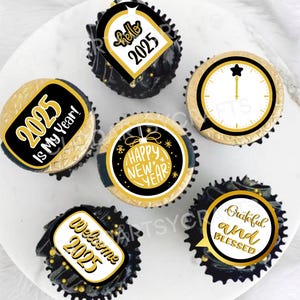 New Year Cupcake Toppers, Instant Download, 2025 Cupcake Toppers, Printable, Digital File - Etsy