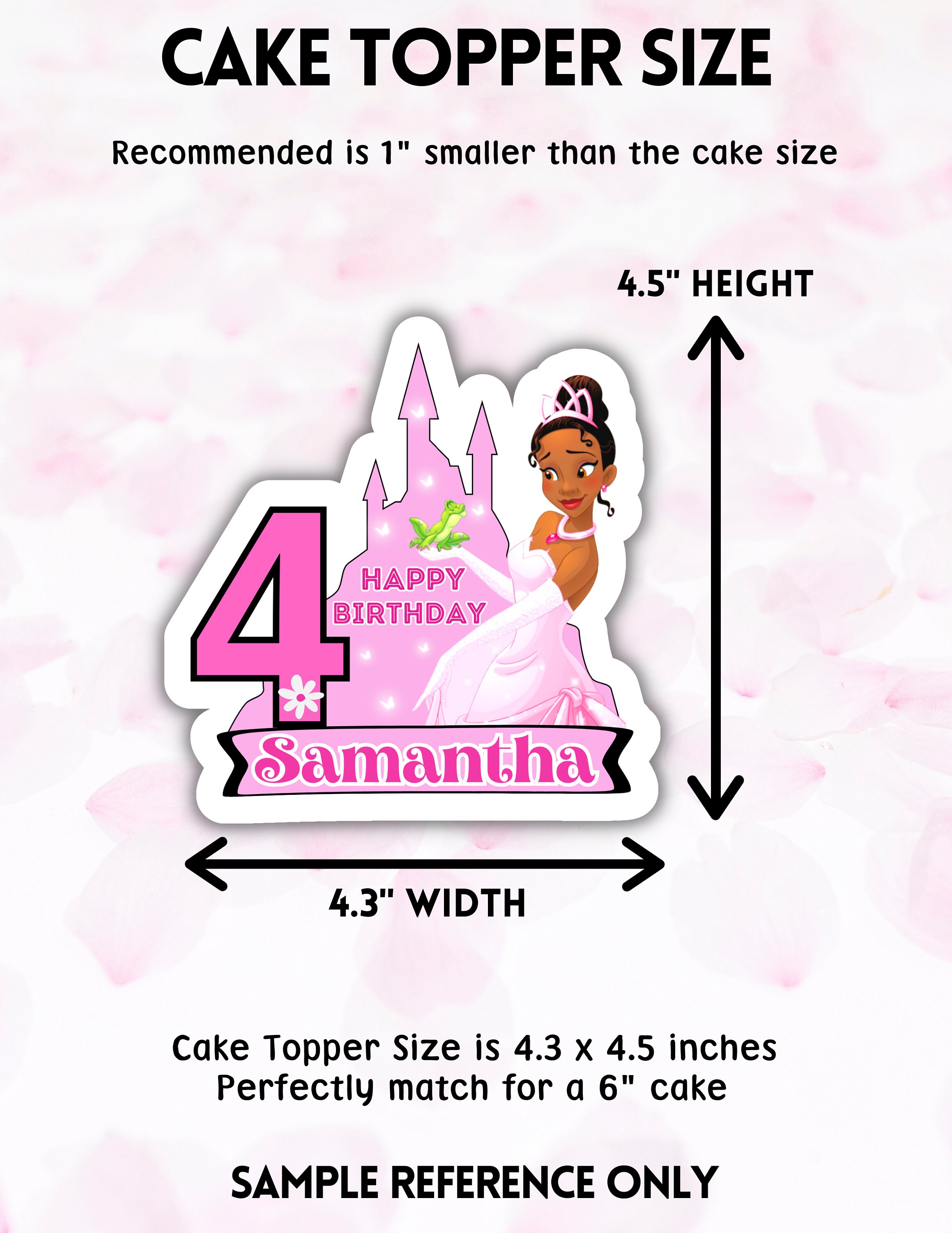 Princess Cake Topper Princess Tiana Cake Topper Girl - Etsy