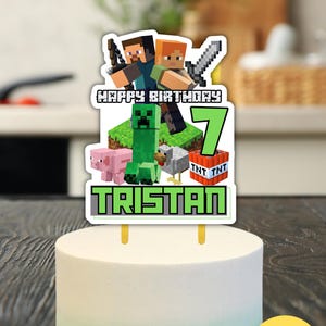 Cake Topper Junge: Gamer Geburtstag personalisiert (Digitale Datei)