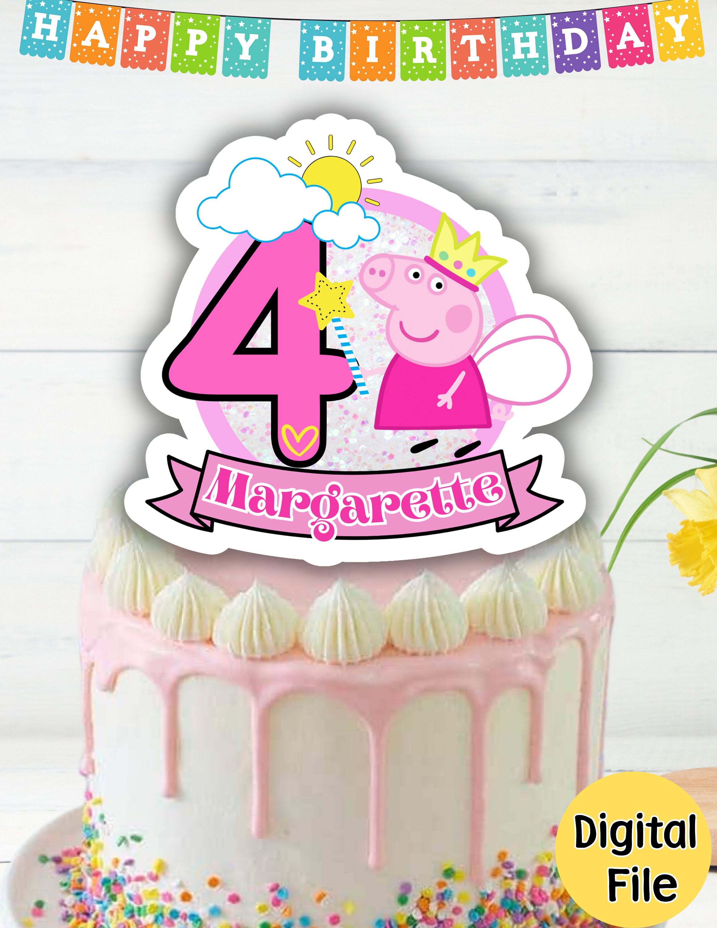 Casa Peppa Pig Topper  Peppa pig stickers, Peppa pig cake topper, Peppa  pig wallpaper