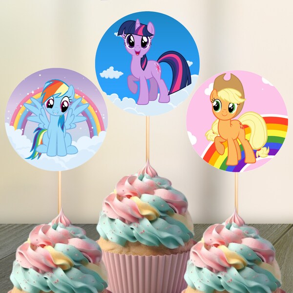 My Little Pony Cupcake Toppers - Etsy