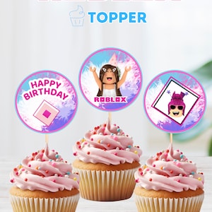 Roblox Cupcake Toppers, Instant Download, Roblox Birthday Topper, Printable, Digital File, 2x2 inches