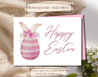 Printable Easter Card, Instant Download PDF, Happy Easter Printable ...