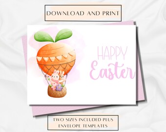 Printable Easter Card, Instant Download PDF, Happy Easter Printable ...
