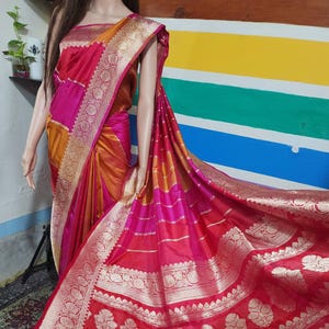 Handloom Banarasi Katan Silk Saree: Rangkat Inspired Zari Work
