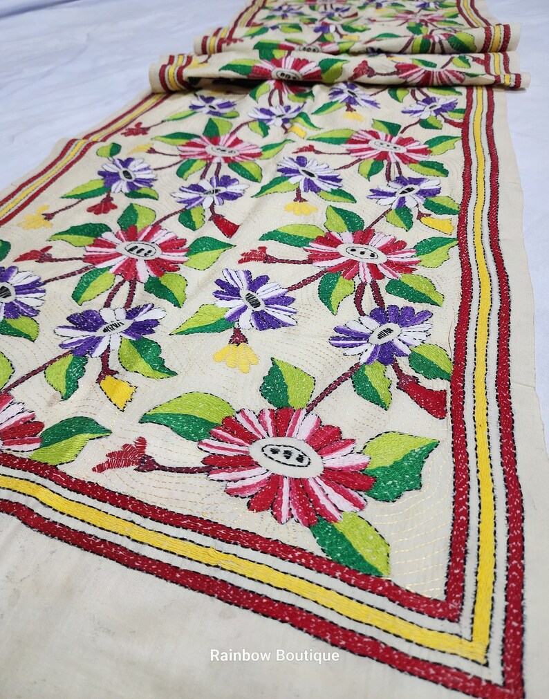 Sandal Kota Dress Material With French Knot & Kantha Stich Work and Bottom & Dupatta main image 1