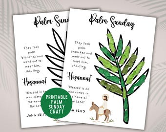 Artisanat de papier de soie pour le dimanche des Rameaux, artisanat biblique du dimanche des Rameaux, art de la larme, entrée triomphale de Jésus pour les enfants en bas âge, activité maternelle d'âge préscolaire