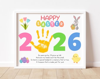 Easter Handprint Art, Kids Toddlers Preschool Handprint Craft, Handprint Poem, Easter Activity, Handprint Easter Gift, Memory Keepsake 2026
