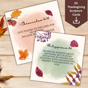 Thanksgiving-tekstkaarten, afdrukbare religieuze Thanksgiving-bijbelverzen, dankbaarheidskaarten, christelijke Thanksgiving-tags, notities lunchbox