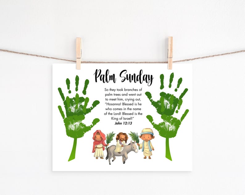 Holy Week Handprint Craft Bundle, Printable Christian Easter Art ...