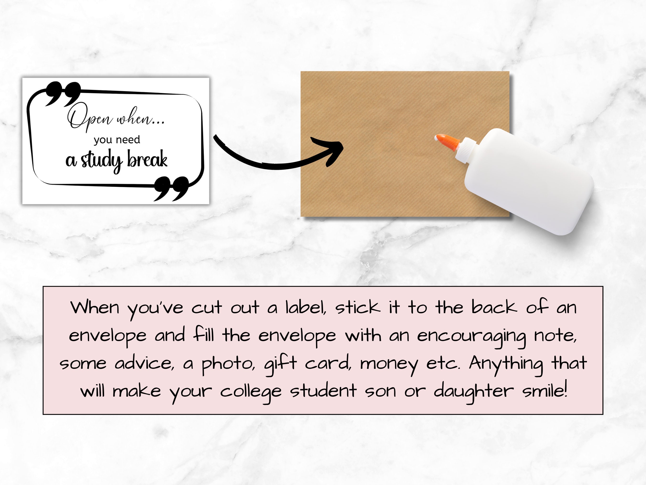 Printable Open When Envelope Labels, Open When Envelopes for College ...