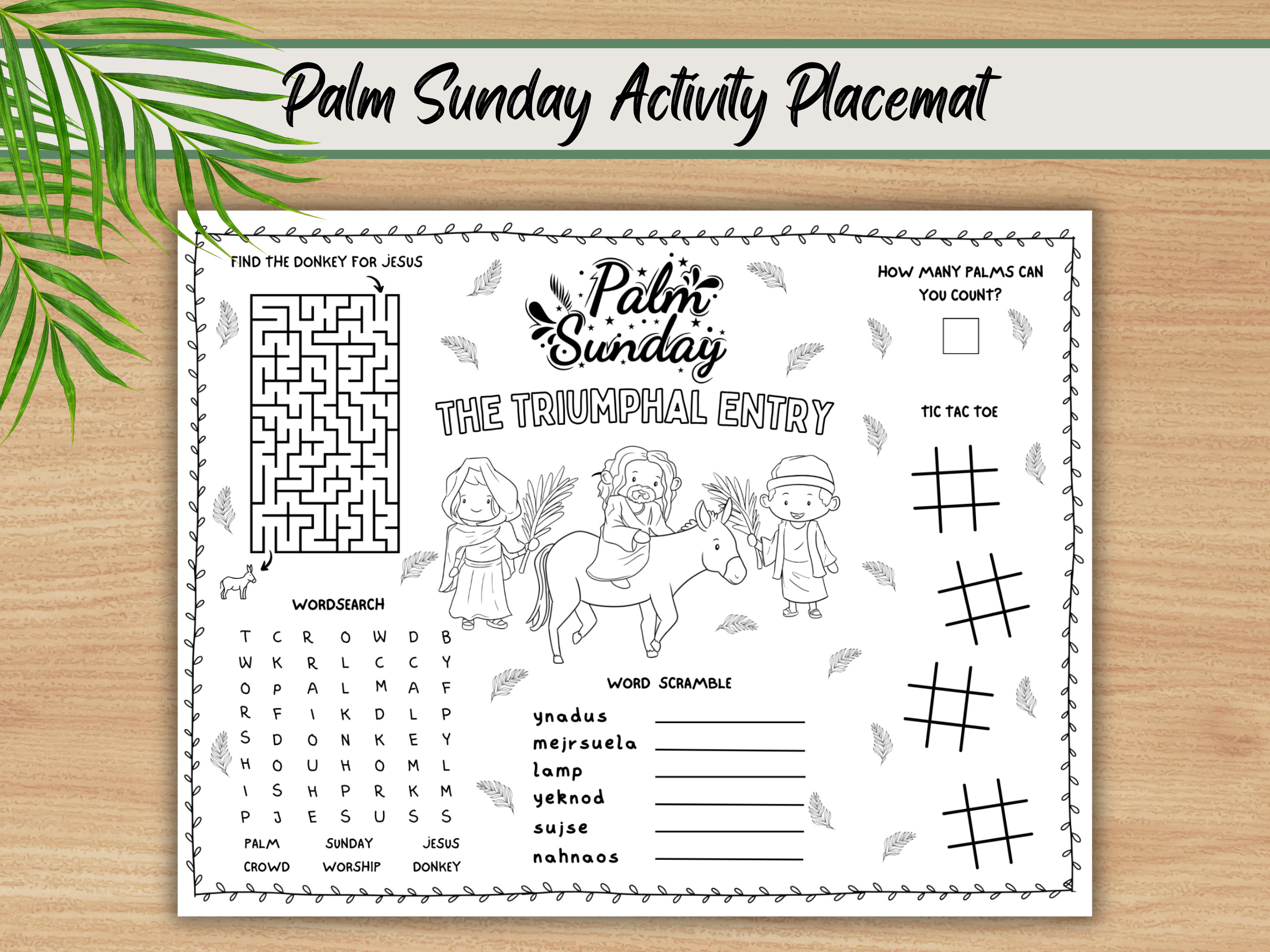 Printable Palm Sunday Activity - Il Fullxfull.5780013028 Tpeu 