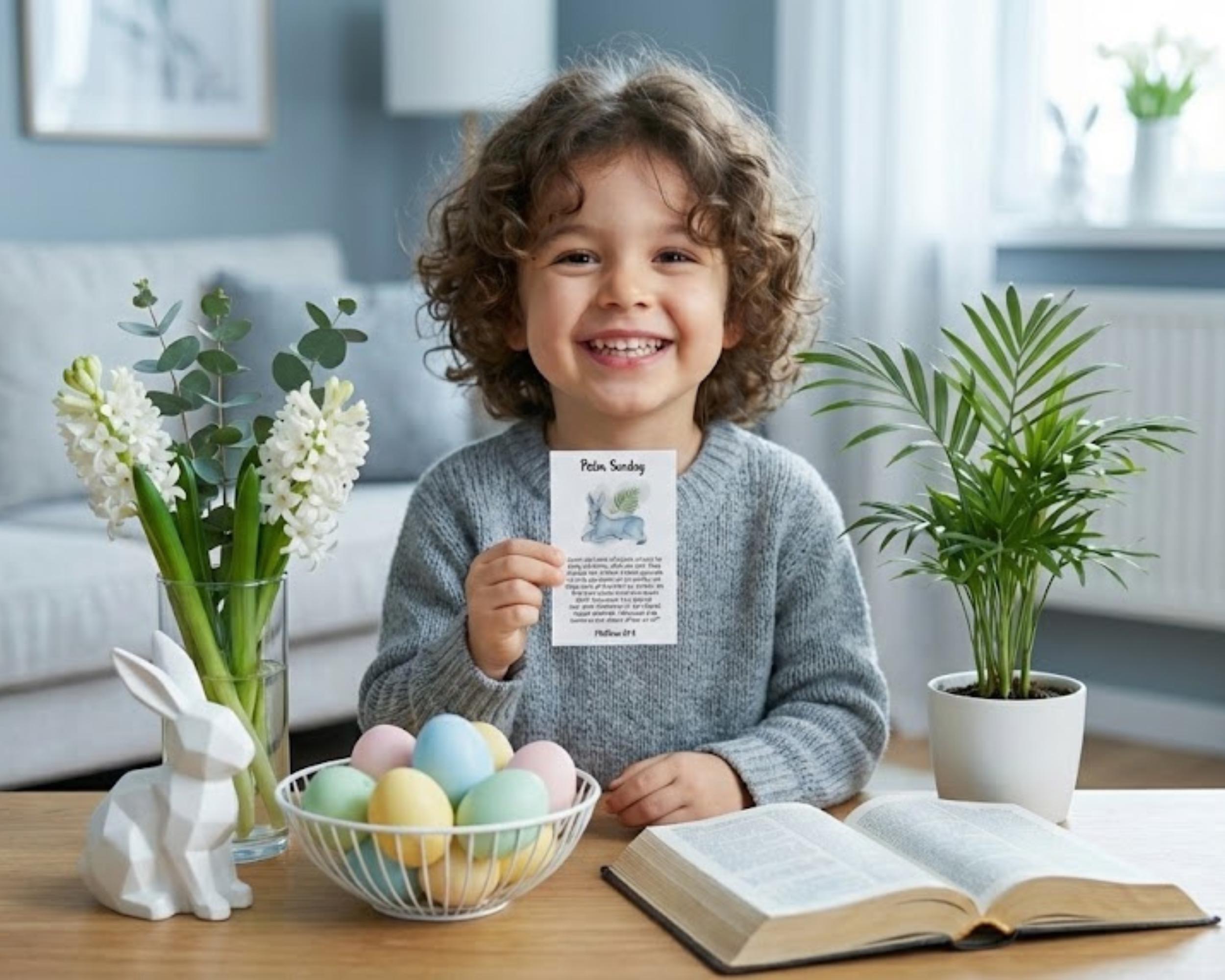 Holy Week Cards for Kids, Printable Easter Story Bible Verse Cards ...