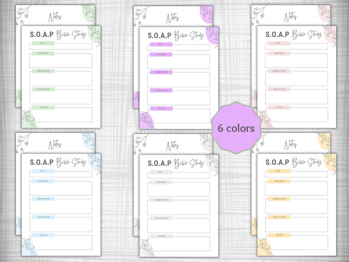SOAP Bible Study Method, Printable Bible Study Template, SOAP Devotion Example, Beginners Bible