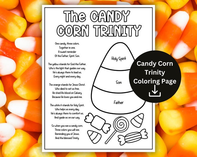 Trinity Tag, Candy Corn Tag, Christian Tag, Halloween Tag, Candy Tag ...