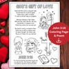 Valentine's Bible Craft Printable, Kids Valentine's Day Activity, Jesus ...