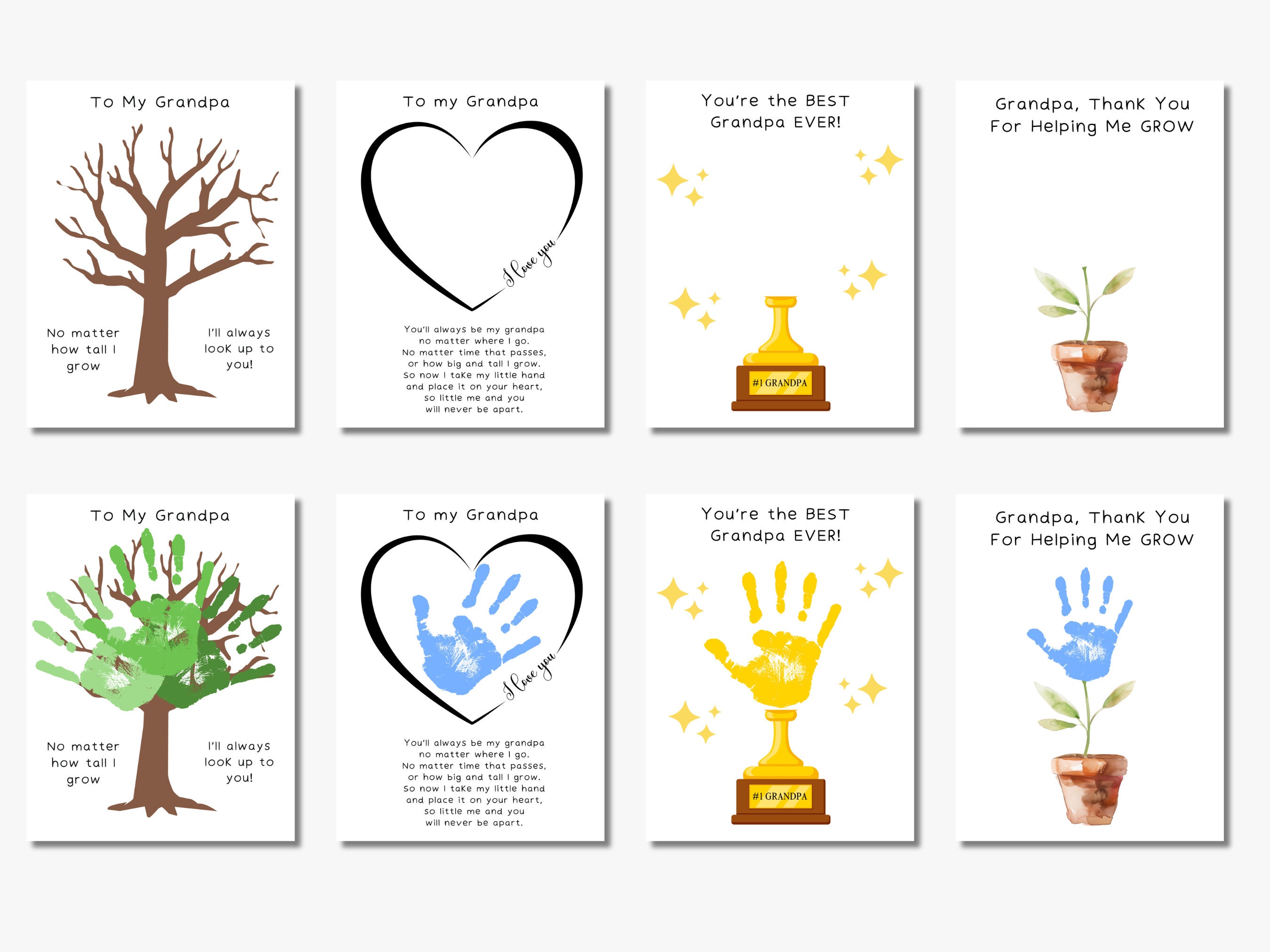 Grandpa Handprint Art, Grandpa Printable, Grandpa Father's Day Gift ...