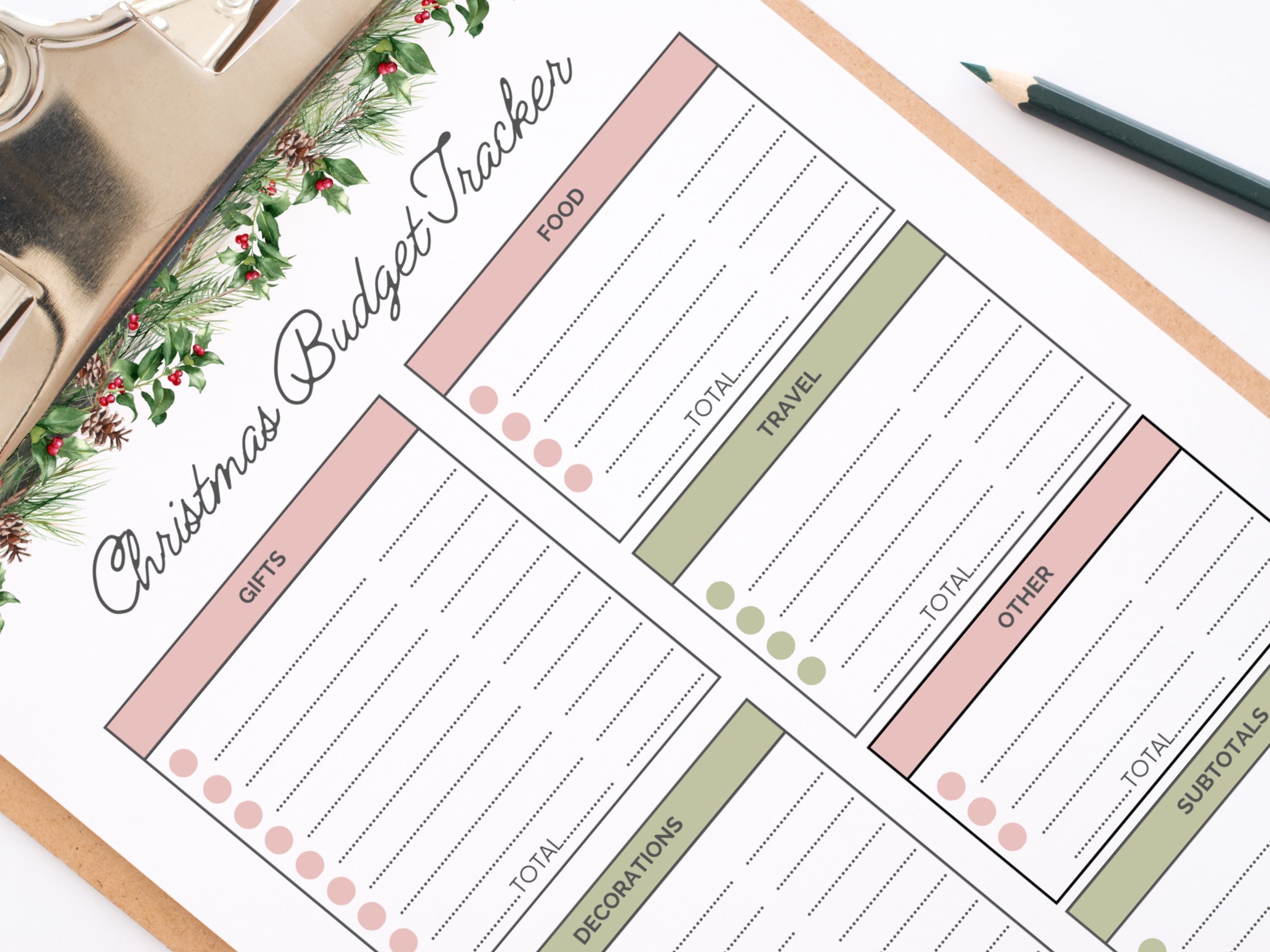 Christmas Budget Tracker Printable, Christmas Budget Planner, Xmas ...