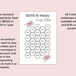 Bi-weekly Savings Challenge, Printable, Bundle, Money Challenge ...