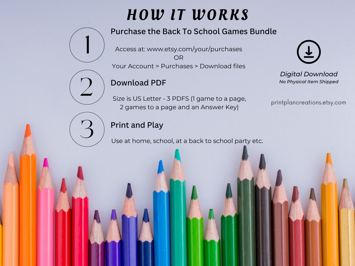 Printable Back to School Games Bundle, Set of 12 First Day of School ...