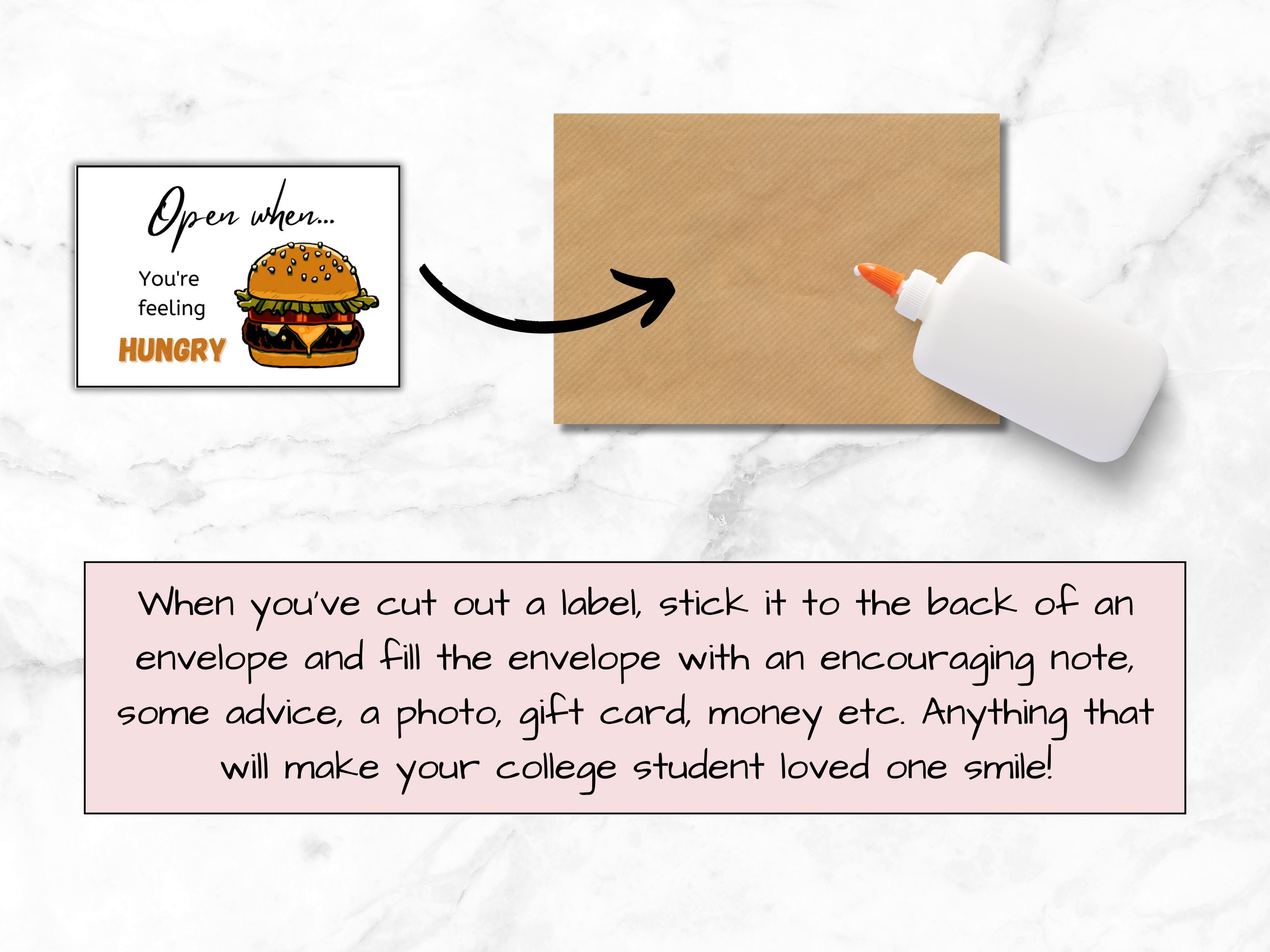 Printable Open When Envelope Labels for College Students, Open When ...