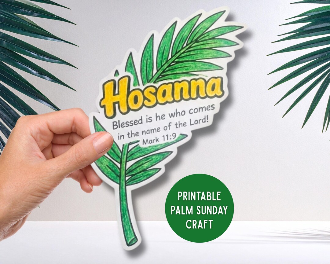Palm Sunday Craft for Kids, Printable Palm Sunday Bible Craft, Easter ...
