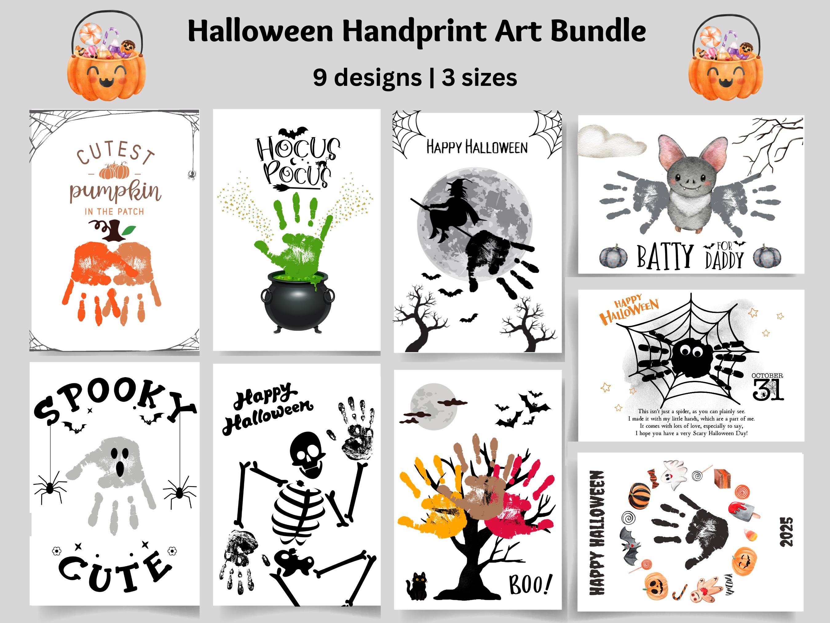 37 Ghost Crafts for Kids to Make This Halloween 33 Halloween Handprint Art Bundle, Printable Handprint Crafts, Ghost…