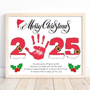 Weihnachten Handabdruck Kunst, Kinder Kleinkinder Handabdruck Handwerk, Handabdruck Gedicht, Weihnachtsaktivität, Handabdruck Weihnachtsgeschenk, Erinnerungs-Andenken 2025