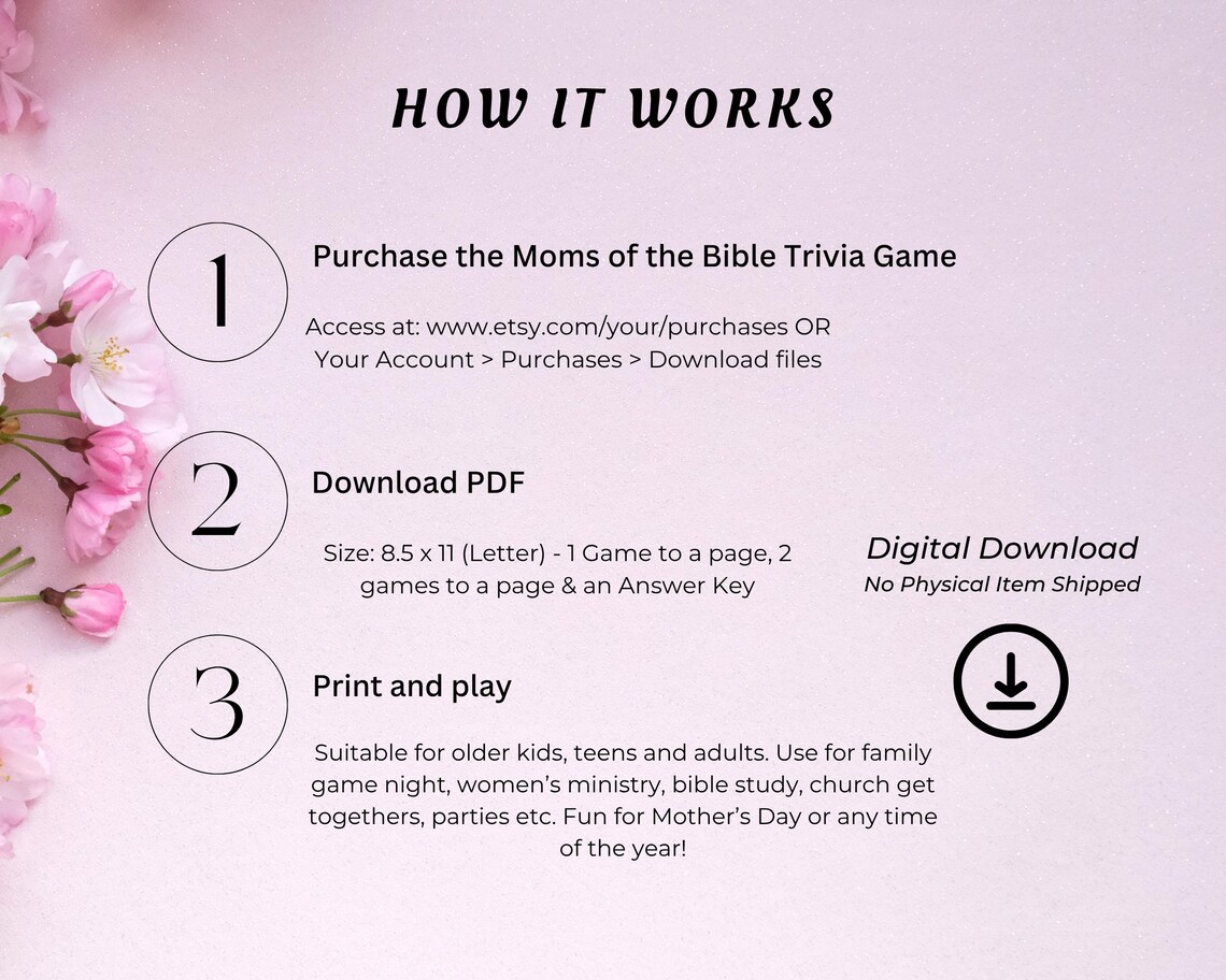 Mothers of the Bible Game Printable, Christian Mothers Day Match up ...