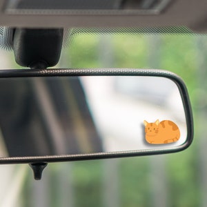 Cute Cat Mirror Peeker Sticker / Cute Car Accessory / Cat Mom Gift Car Accessories / Kitty Sticker Decal / Girly Bumper Decal Vinyl Sticker