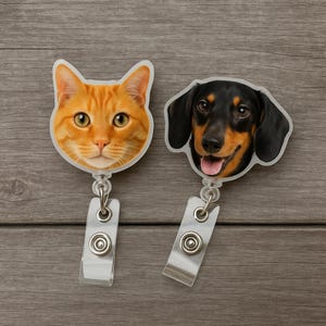 Custom Retractable Badge Reel Funny Dog Cat Design Nurse ID Holder Doctor Gift Personalized Badge Buddy Puppies landyard Medical Staff