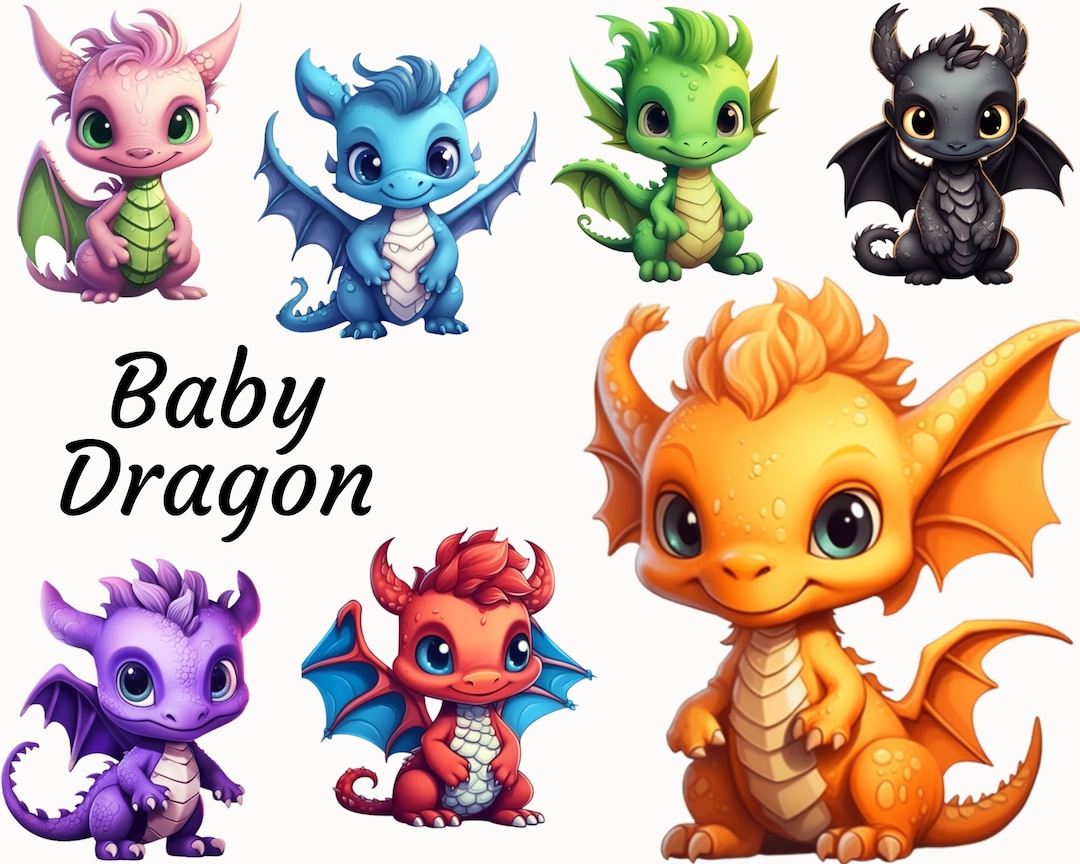 Baby Dragon Clipart Cute Dragon Clipart, Baby Dragon Nursery, Dragon