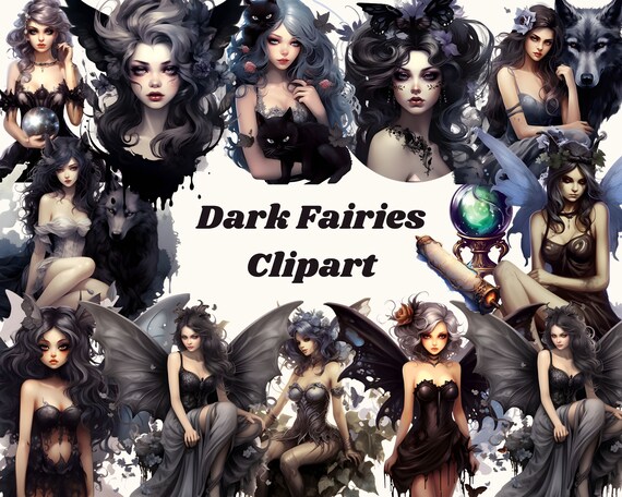 Dark Fairy Clipart Fantasy Fairies Clipart, Magical Fairytale  Illustrations, Dark Magic Graphics, Enchanted Dark Fairy, Gothic Clipart  PNG - Etsy