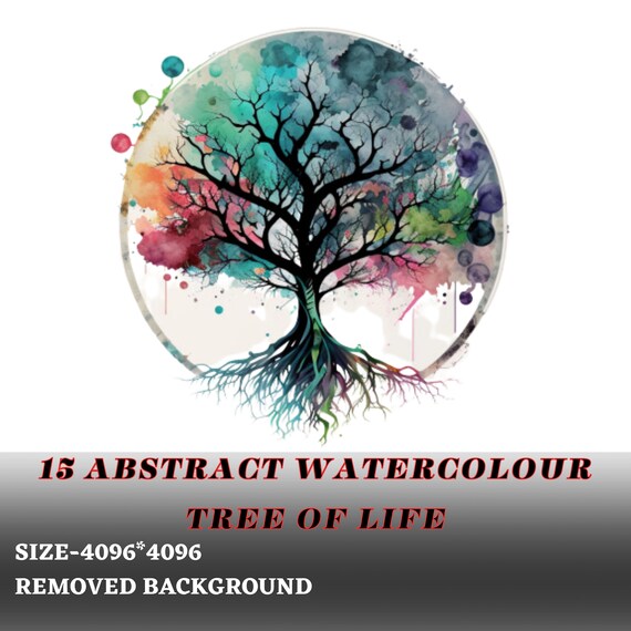 Abstract Watercolor Tree