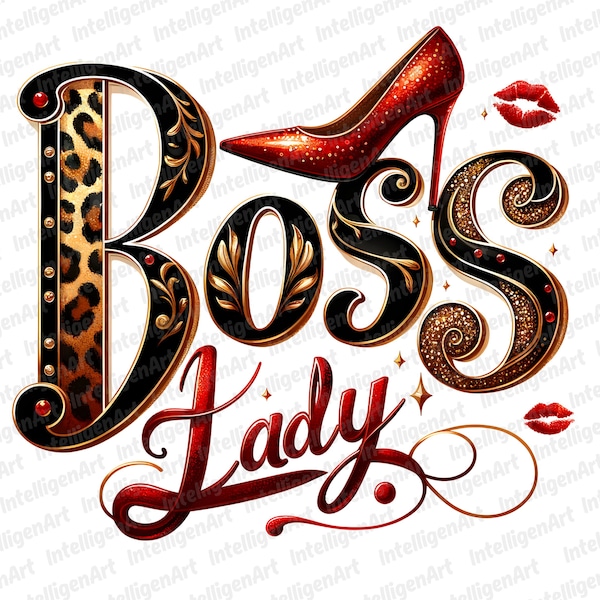 Boss Lady Sublimation, Girl Boss Illustrations, Business Woman png, Western Boss Woman png, Fashion Girl png, Sublimation Design Download