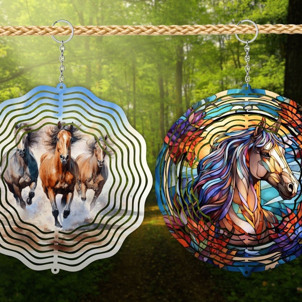 Horse Wind Spinner PNG, Sublimation Design, Western Horse Wind Spinner, Pony Digital, Wind Spin,  Instant Download, Windspinner Template