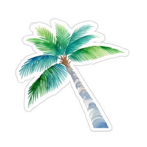 Palm Tree Sticker,Tree Sticker,Nature Sticker,Watercolor Tree,Watercolor Palm,Tropical Gift,Tropical Sticker,Island Sticker,Paradise,Hawaii