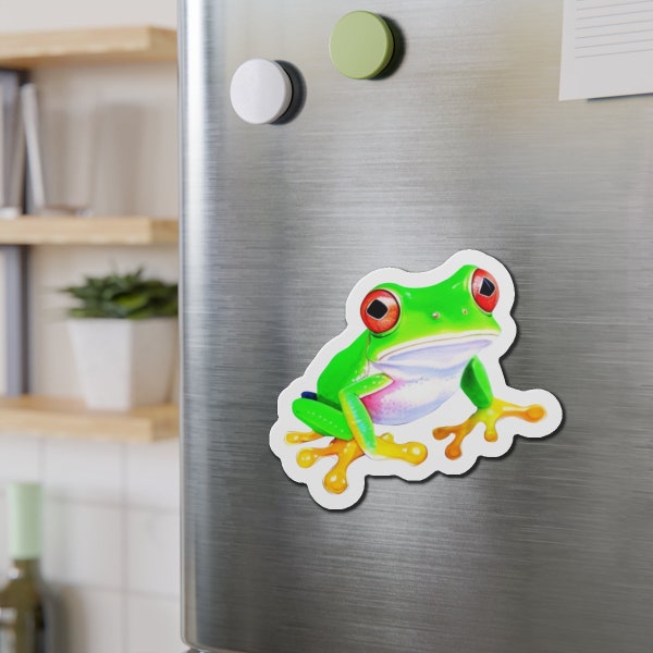 Tree Frog Magnet, Frog Magnet, Fun Magnet,Watercolor Animal,Watercolor Frog,Fun Frog Magnet,Fridge Magnet,Frog Design, Froggy,Frog Decor