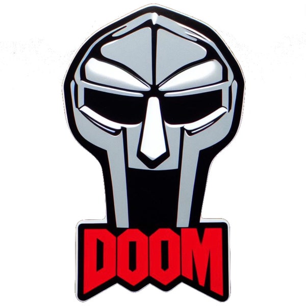 MF Doom Vinyl Decal Sticker, Hip Hop, Rap Music, Waterproof Vinyl 3" Sticker