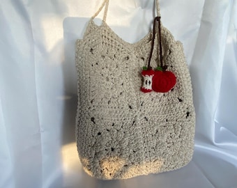 Apple purse charm