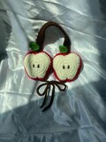 Crochet apple earmuffs