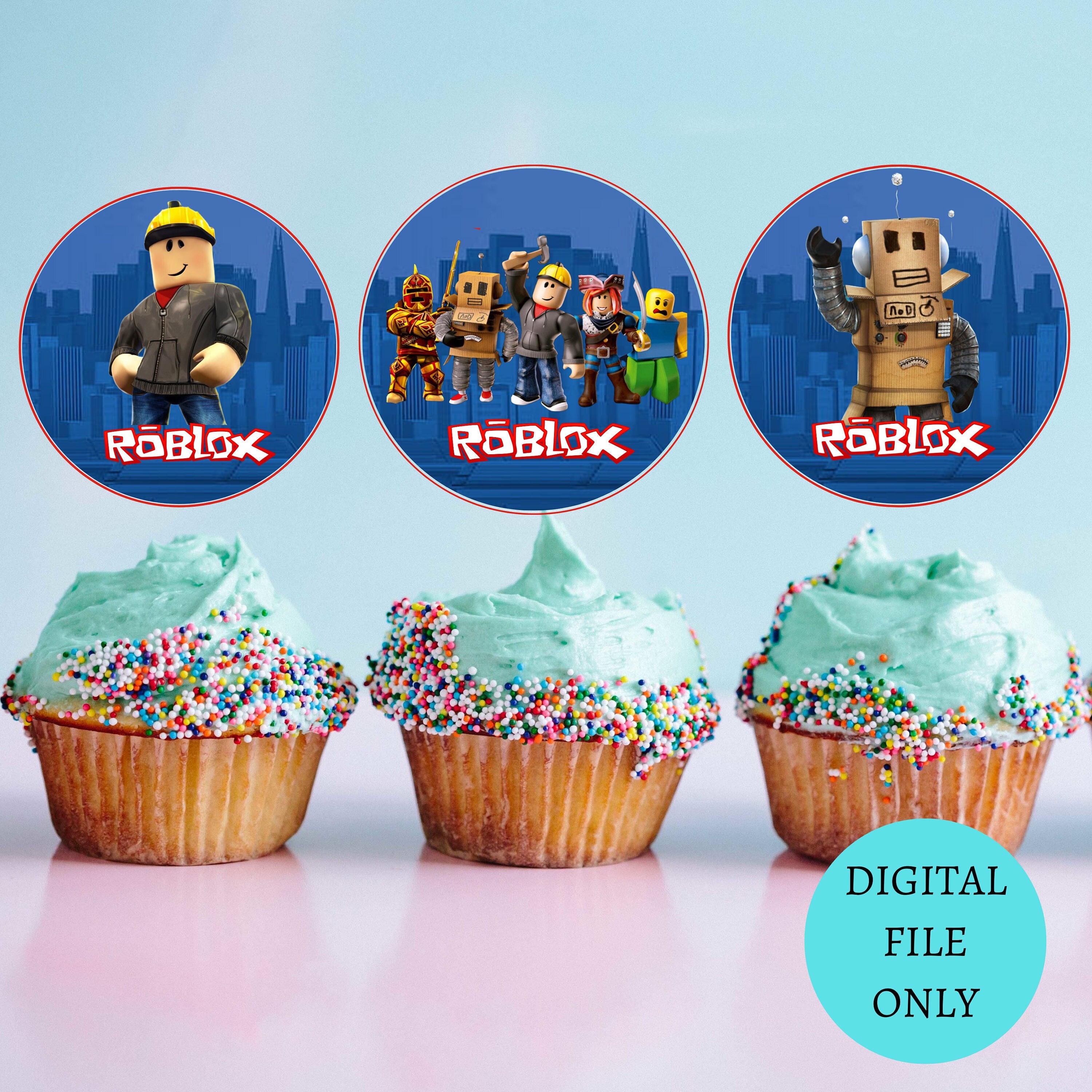 Roblox • Topper • Pennants • Stickers • Cupcake Toppers • FREE! 