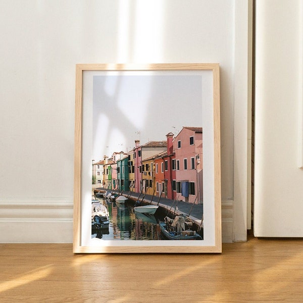 Burano Italy 35mm Film Print, Vintage Wall Art, Italy Digital Download, Trendy Home and Wall Decor, Printable Wall Art