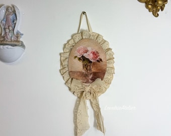 Coquette Wall Art – Shabby Chic Vintage Romantic Lace Art Print, Feminine Room Decor, Galentine’s Gift