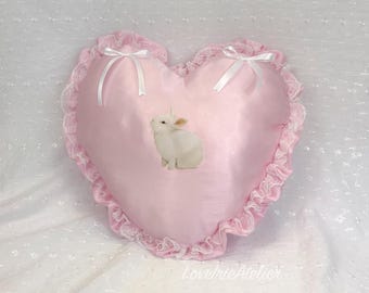 Coquette Room Decor, Throw Pillow, Cottage Core, Coquette, Shabby Chic Decor, Lana Del Rey Gift, Dorm Decor, Heart Pillow, y2k Decor
