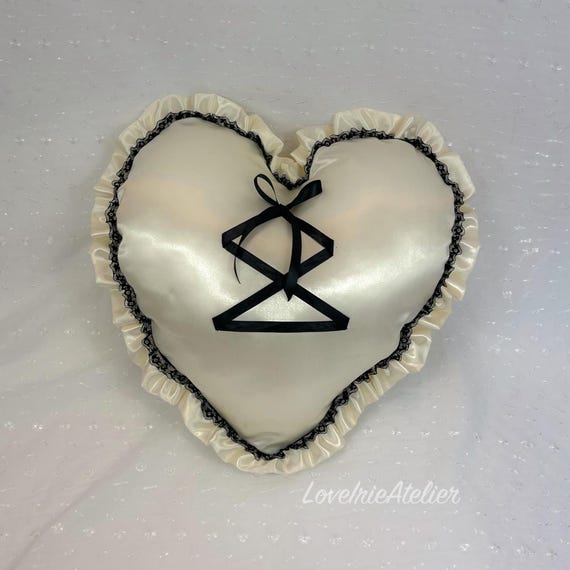 Coquette Room Decor, BalletCore, Throw Pillow, Cottagecore Decor,  Housewarming Gift for Her,  Cottagecore Aesthetic, Heart Pillow