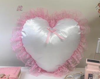 Coquette Room Decor, Balletcore, Cottagecore, Throw Pillow, Heart Pillow, Summer Decor, Lana Del Rey Gift, Shabby Chic, Cottagecore Decor