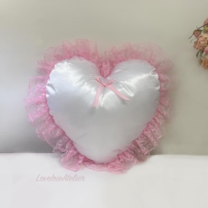 Coquette Room Decor, Balletcore, Cottagecore, Throw Pillow, Heart Pillow, Summer Decor, Lana Del Rey Gift, Shabby Chic, Cottagecore Decor