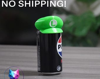 Digital File Multi-Part, No AMS.Mario Luigi Hat Can Cover Drink Can Dust Cover Reusable Beverage Protector 3D Printing STL Printable Model
