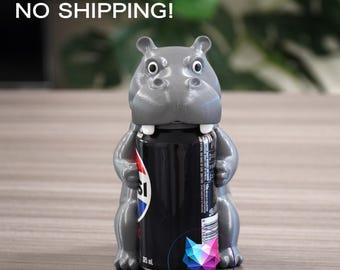 Digital Files STL Printable Model Hippo CanCover Dust Cover Drink Lid Soda Cap Beverage Protector Multi-Part No AMS Beginner 3D Printing